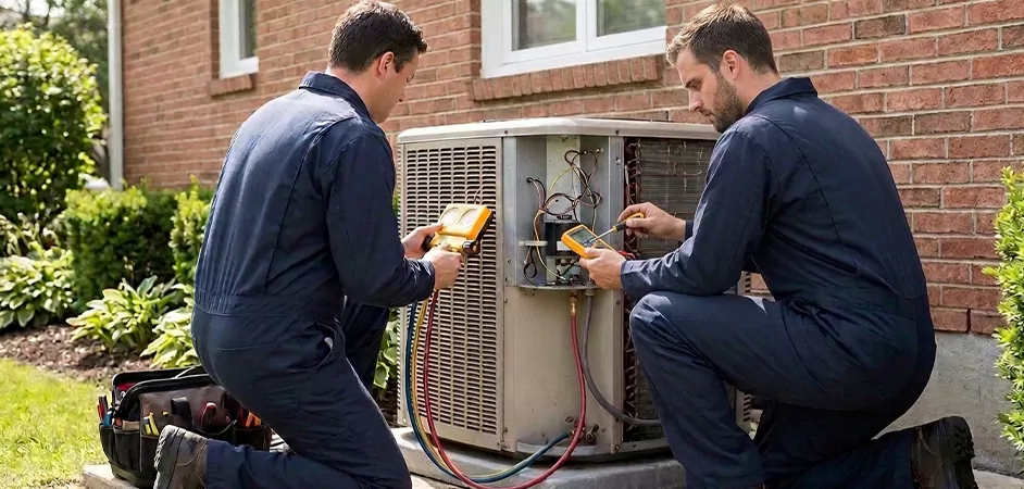 Heat Pump Inspection in Hamilton Township